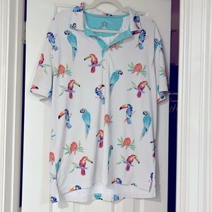Chubbies parrot golf polo size medium M good used condition!